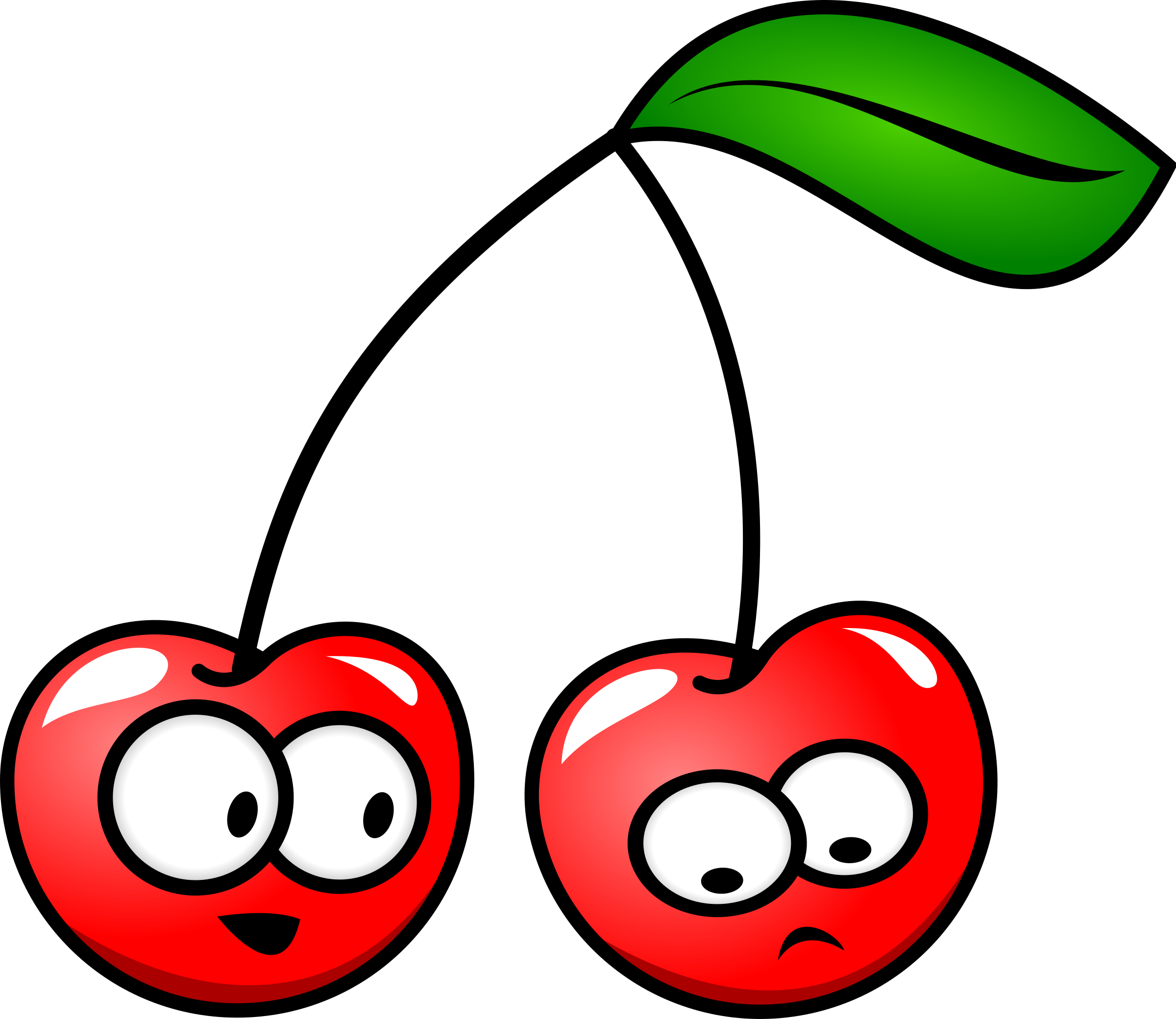 Cherry Clipart - Cherries Cartoon (2400x2080)
