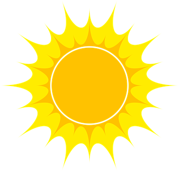 Sun Astro Vector Ray Lights Ecological Lig - Circle (357x340)