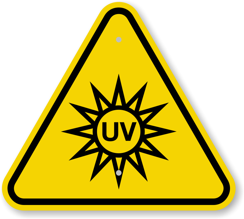 Uv Light Warning Symbol Clipart - Uv Light Clip Art (800x716)