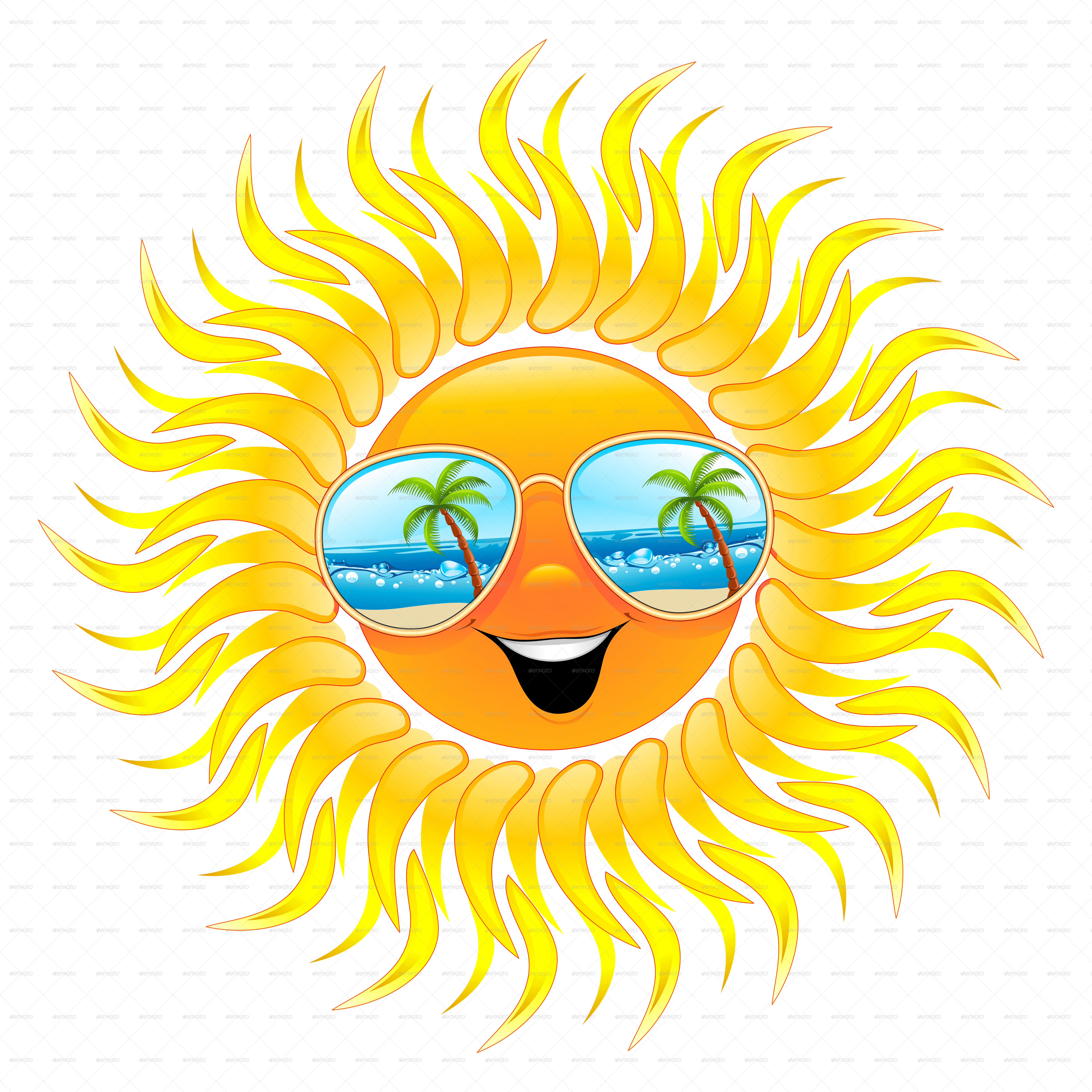 Summer Sun Cartoon-jpg1000 - Trick Eyes Test (5000x5000)