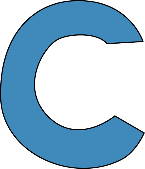 Blue Alphabet Letter C Clip Art Image Clipart - Letter C Clipart (471x550)