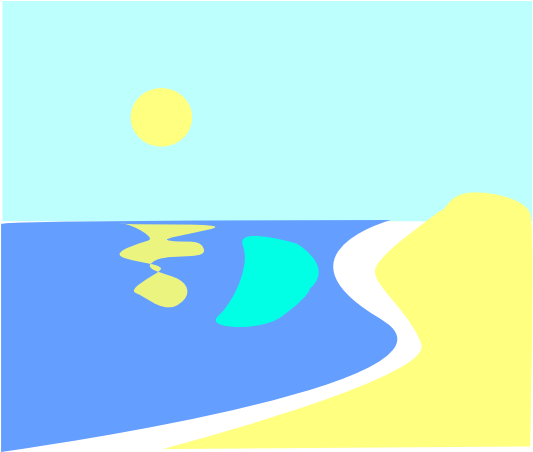 Beach Sunrise Clip Art - Clip Art (600x451)