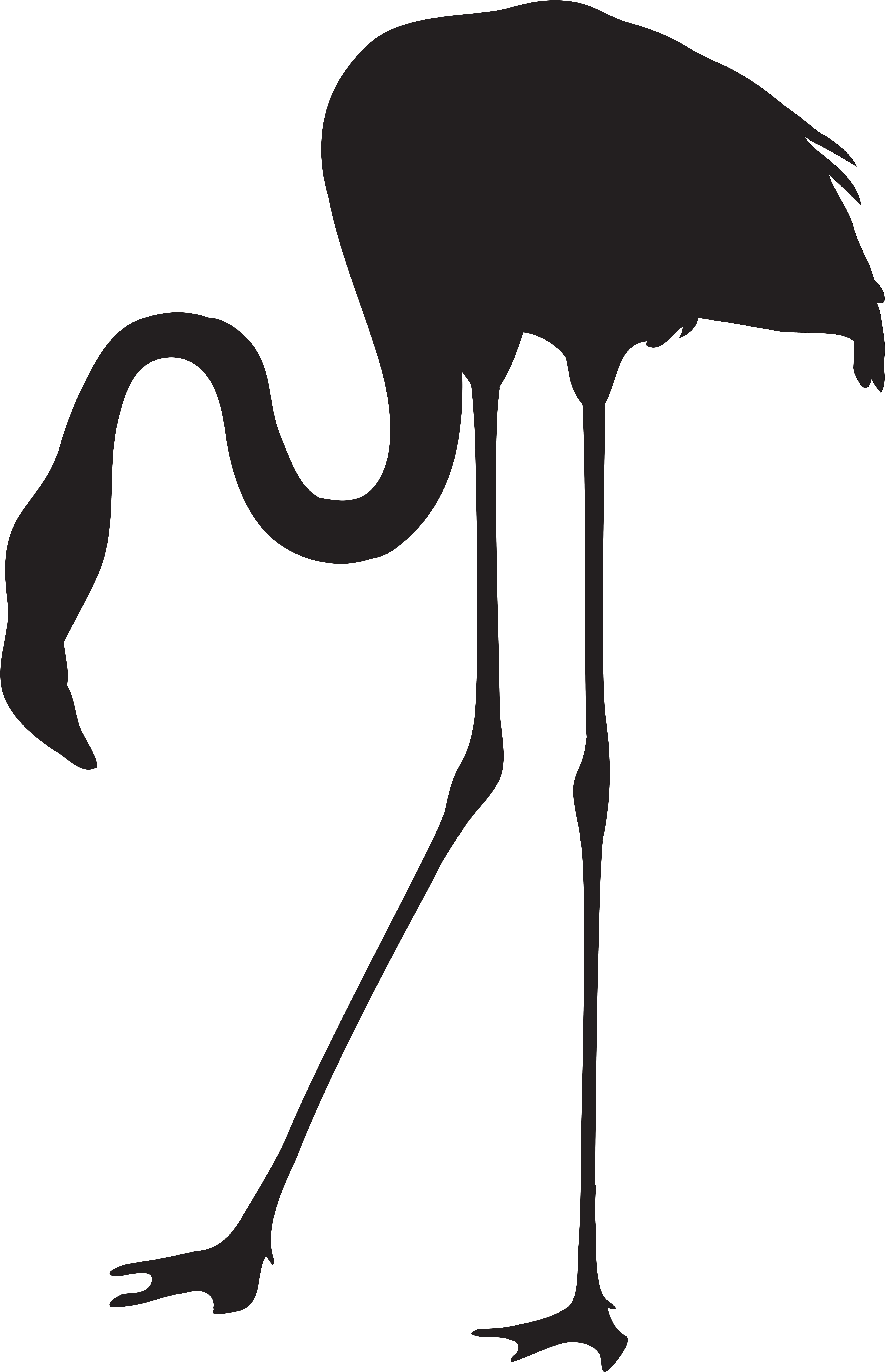 Flamingo Silhouette Png Transparent Clip Art Imageu200b - Flamingo Silhouette Png (5246x8000)