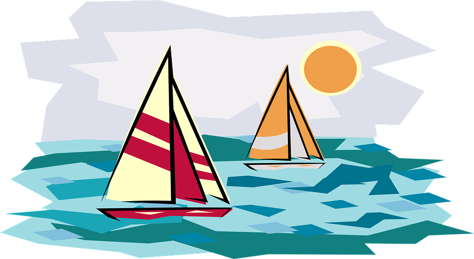 Boat On Water Clipart (960x524)