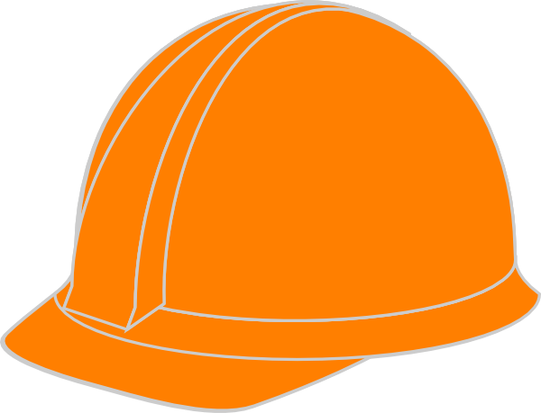 Orange Hard Hat Clip Art - Clip Art (600x459)
