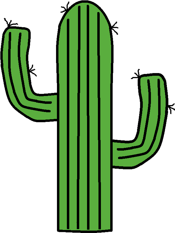 Clip Art Clip Cactus Clipartix - Western Clip Art Png (610x785)
