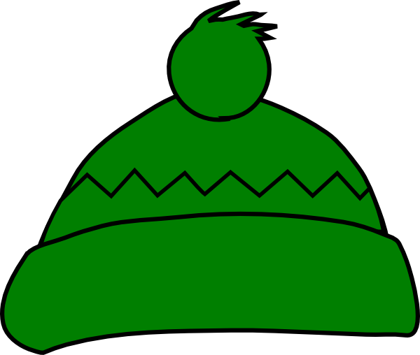 Winter Hat Clipart - Green Winter Hat Clipart (600x508)