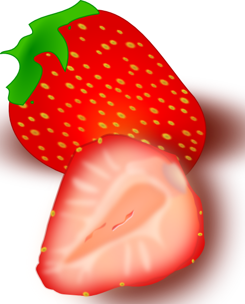 Strawberry Sunrise Clip Art - Strawberry Clip Art (480x595)
