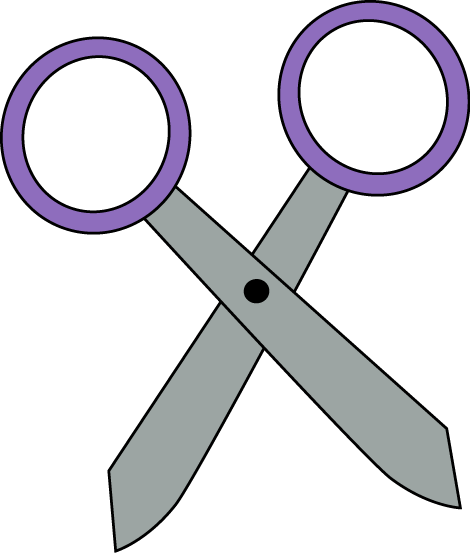 Fun Clipart Scissors - Scissors Purple Png (470x553)