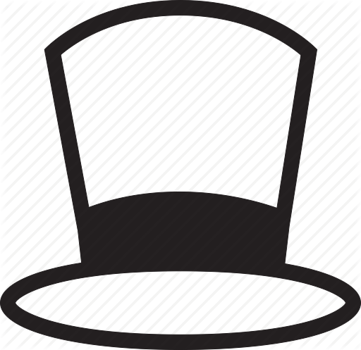 Hat Clipart Black And White - Top Hat Clip Art (512x497)