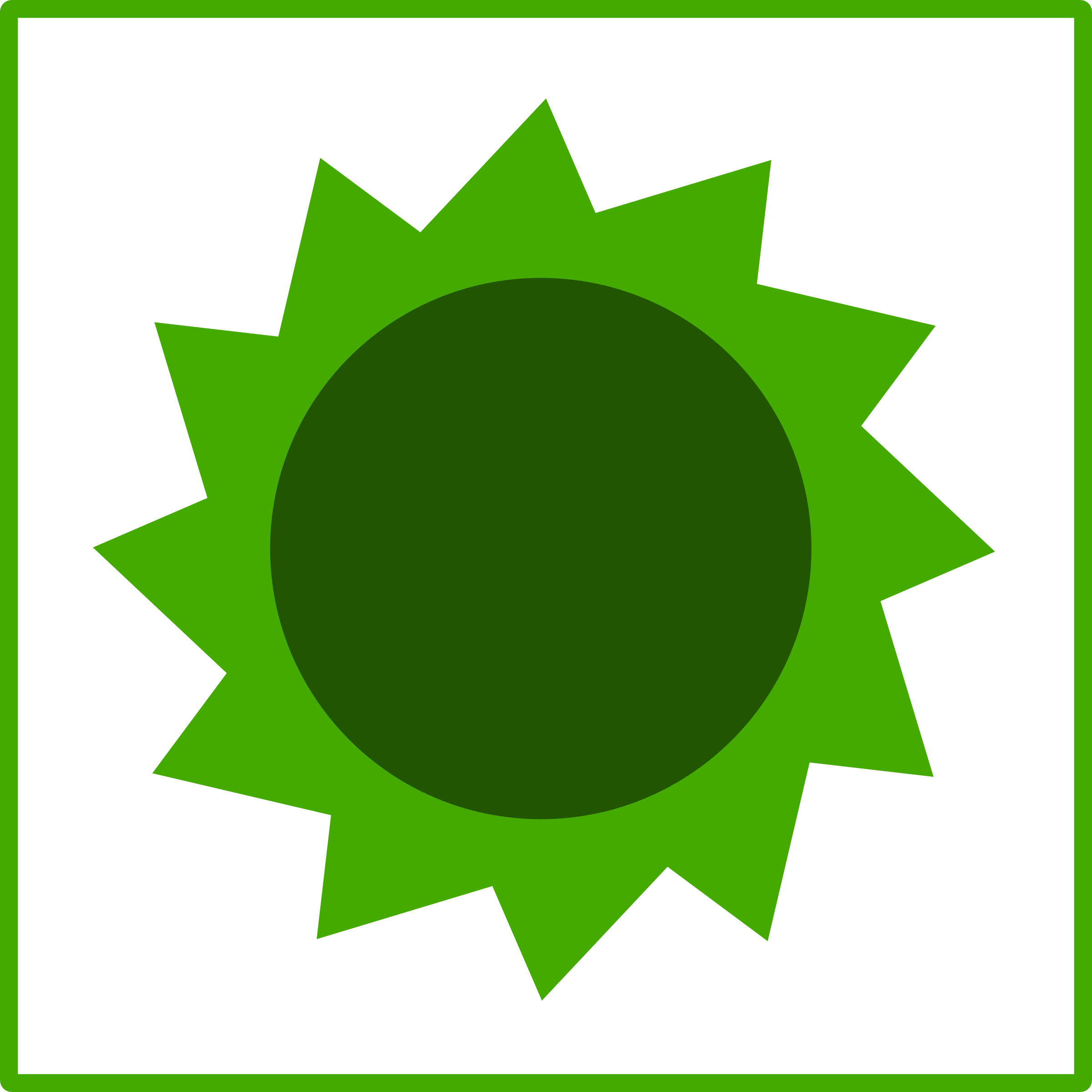 Clipart - Green Sun Icon (2400x2400)