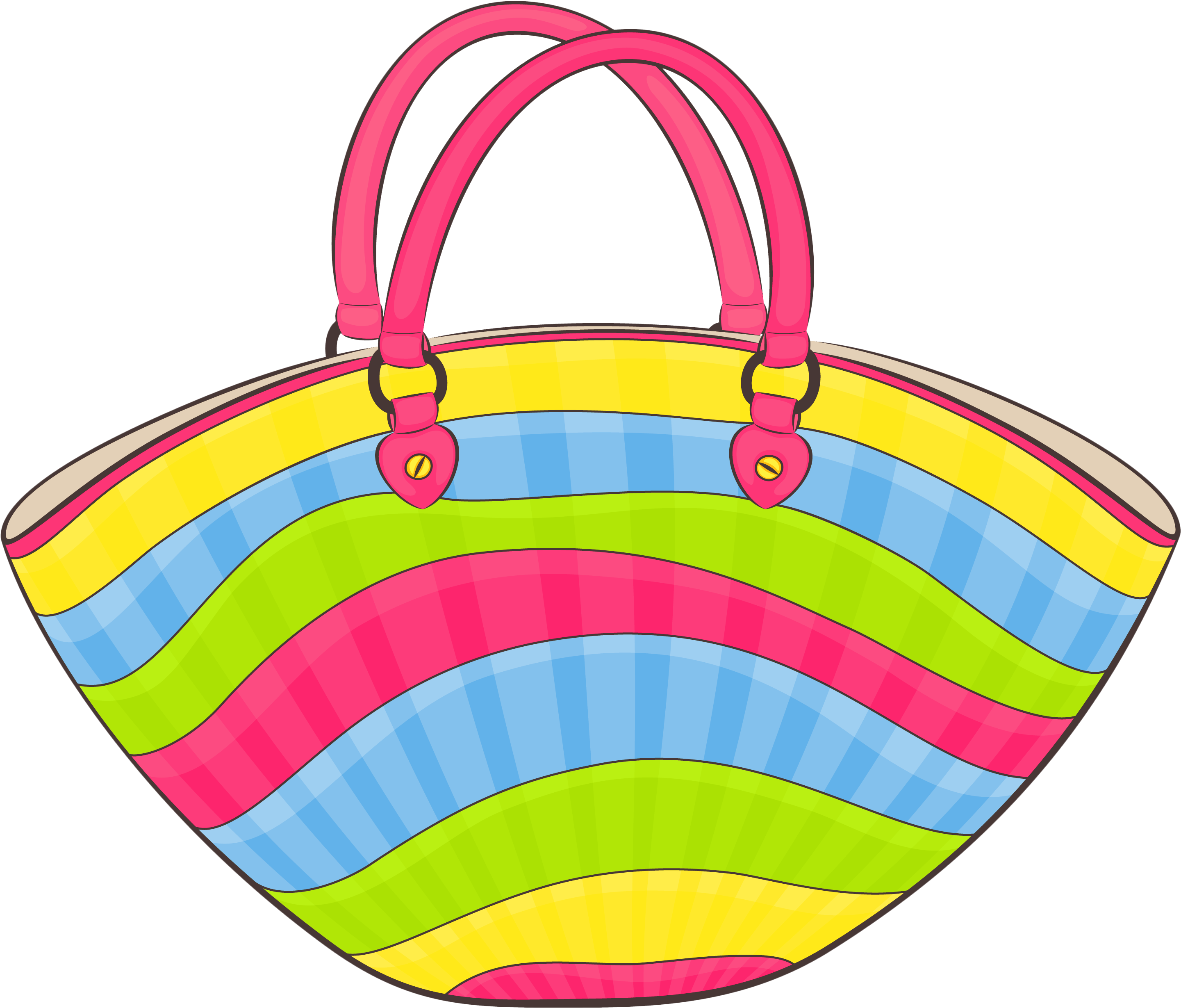 Transparent Beach Bag Png Clipart - Bag Clipart Transparent (2976x2581)