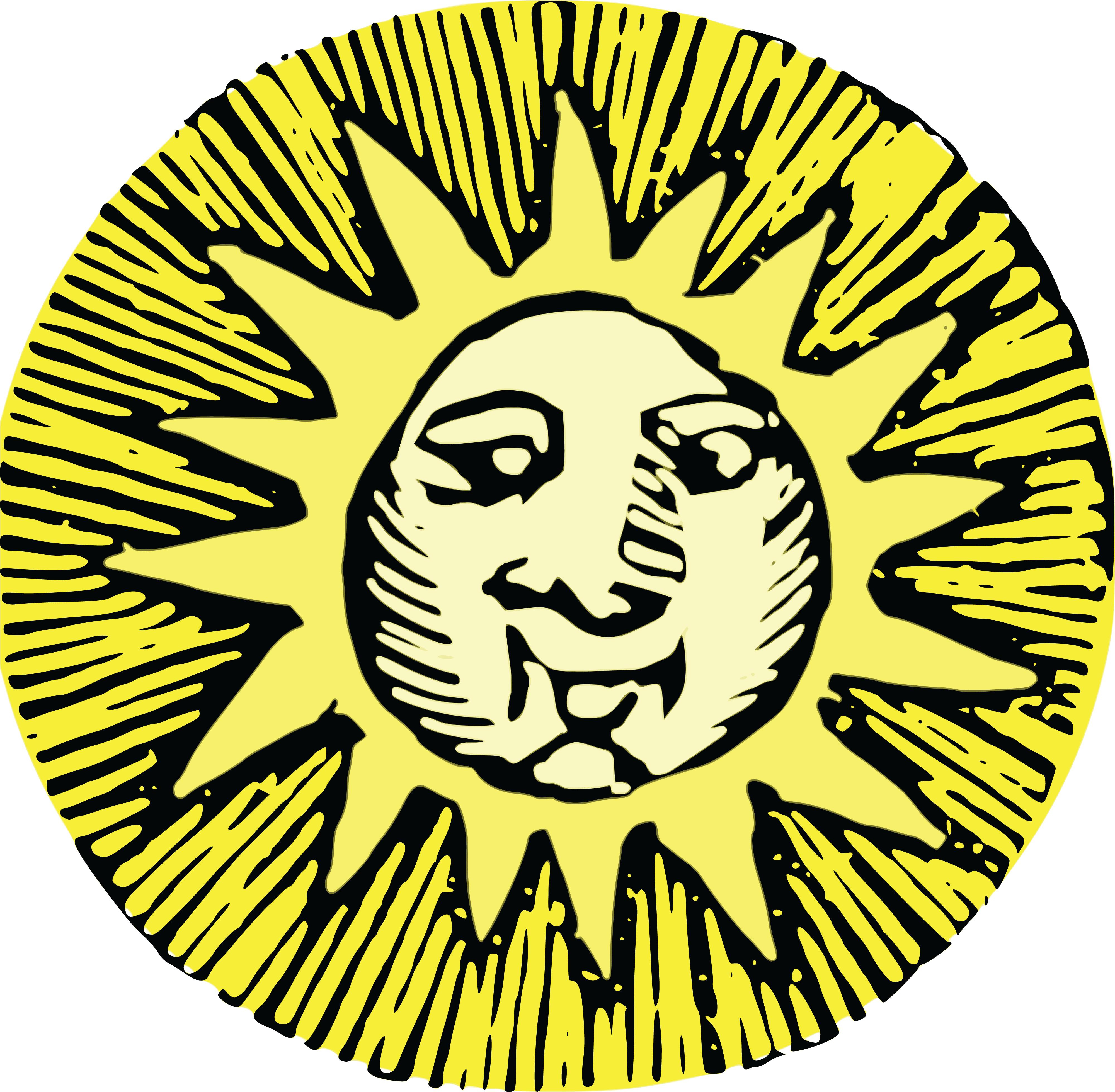 Free Clipart Of A Sun With A Face - Let The Sun Shine Magnets (4000x3919)