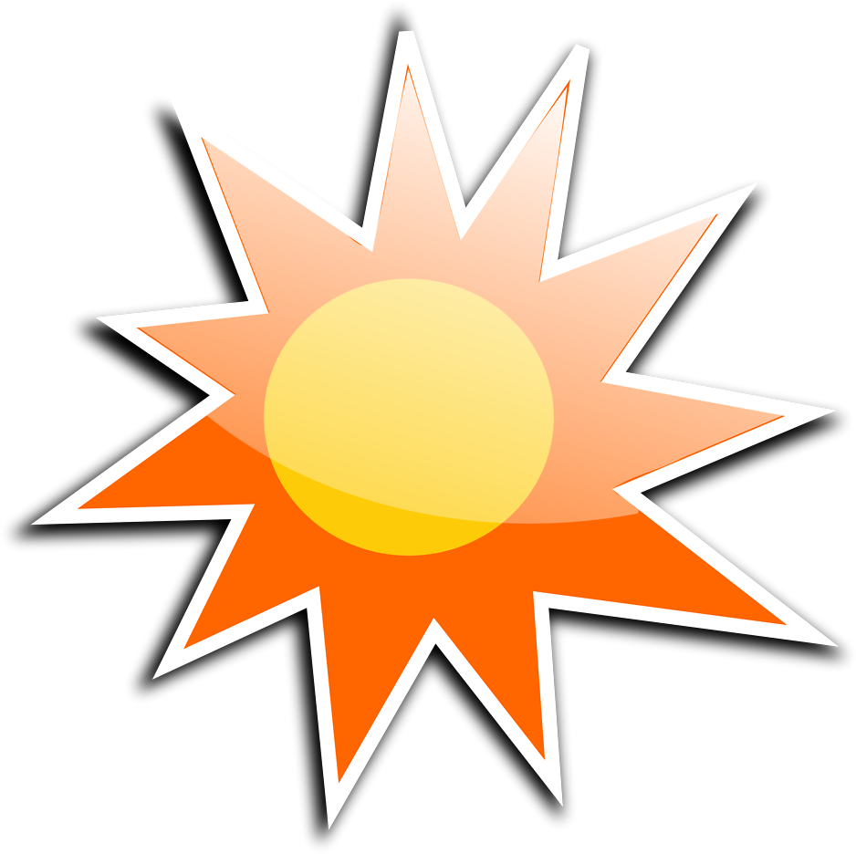 Sun Free Stock Photo Illustration Of A Sun - Sun Drawing Clear Background (958x955)