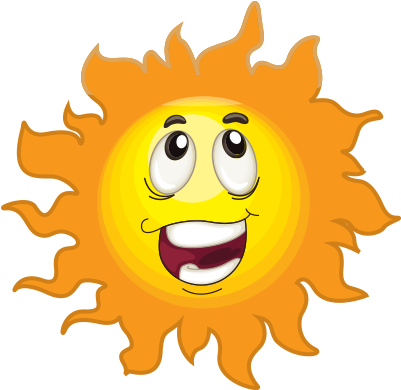 32 Dişini Gösterip Gülen Güneş Emojisi - Happy Sun (400x446)