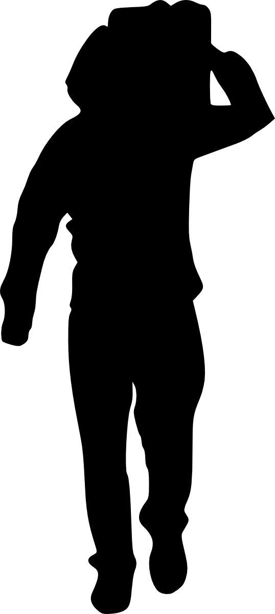 10 People With Luggage Silhouette - Silhouette (538x1200)