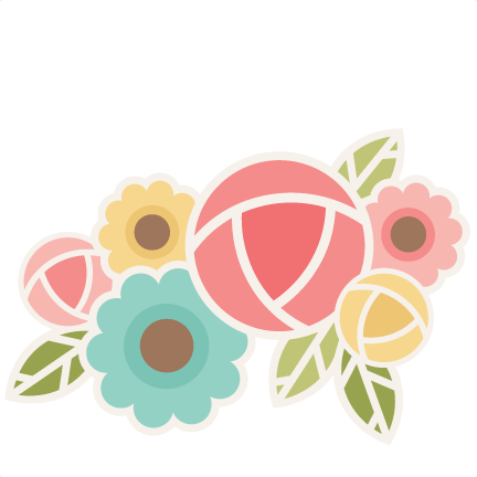 Flower Group Svg Scrapbook Cut File Cute Clipart Files - Free Scrapbook Flower Sticker Cuts (432x432)