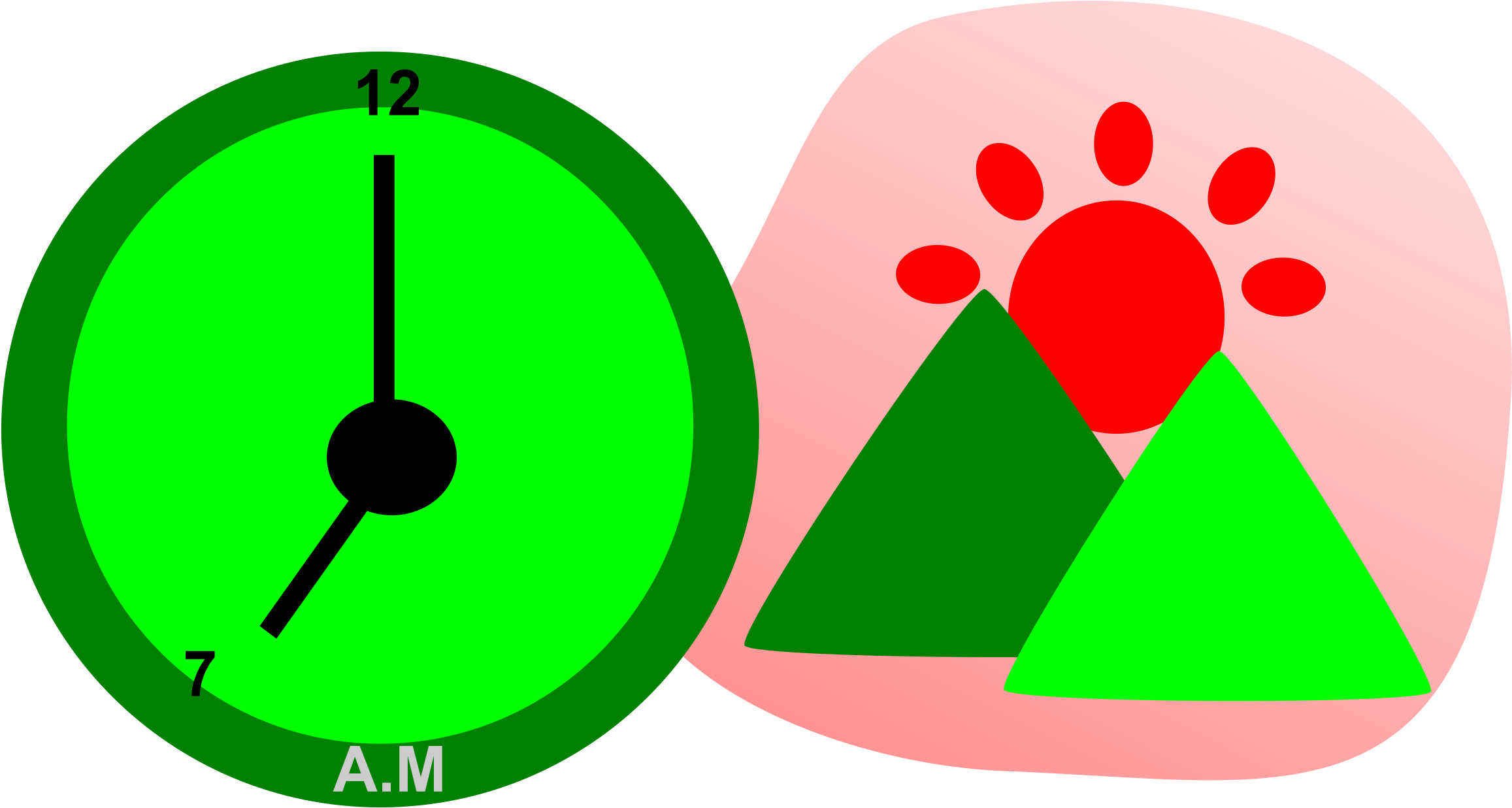 Free The Sun In The Morning - Clip Art (2400x1290)