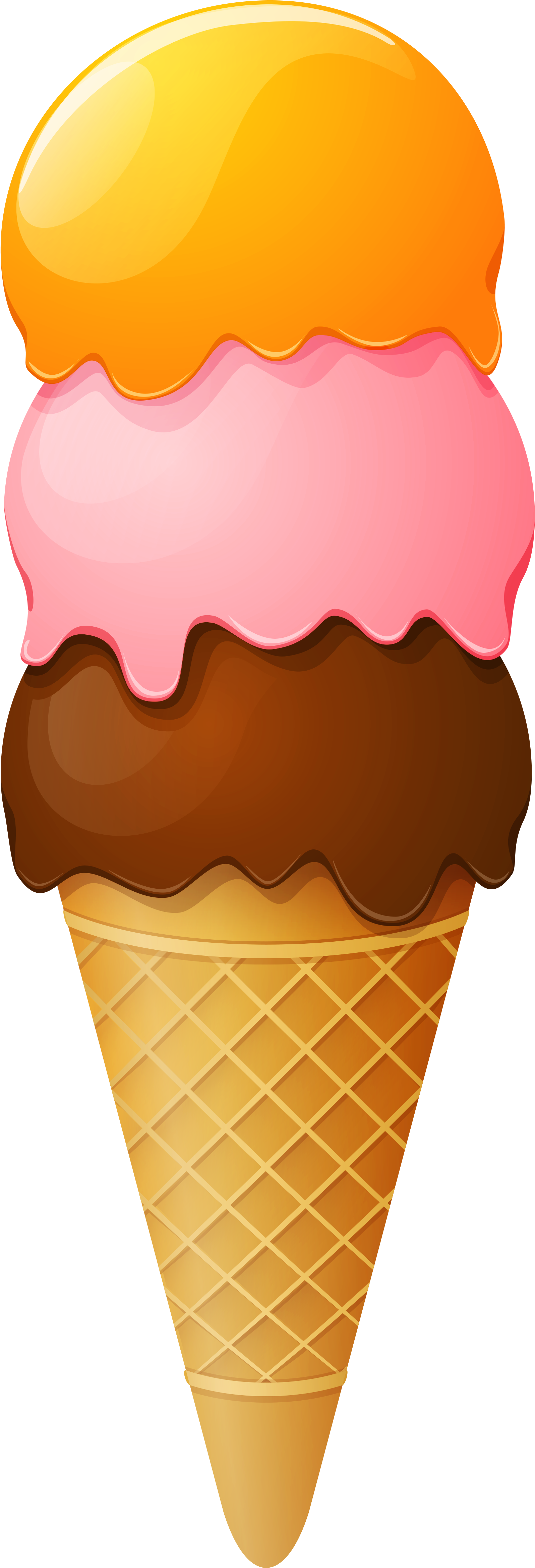 Ice Cream Cone Clip Art - Ice Cream Clipart Png (1907x4882)