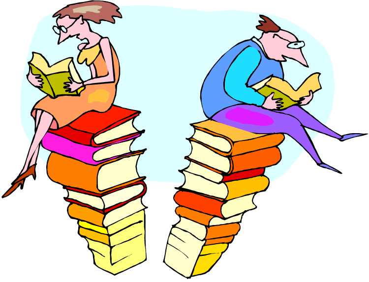 Book Club - Books Boarder Art Clip (750x574)