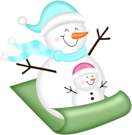 ○‿✿⁀winter‿✿⁀○ - Dessin De Luge Bonhomme De Neige (440x450)