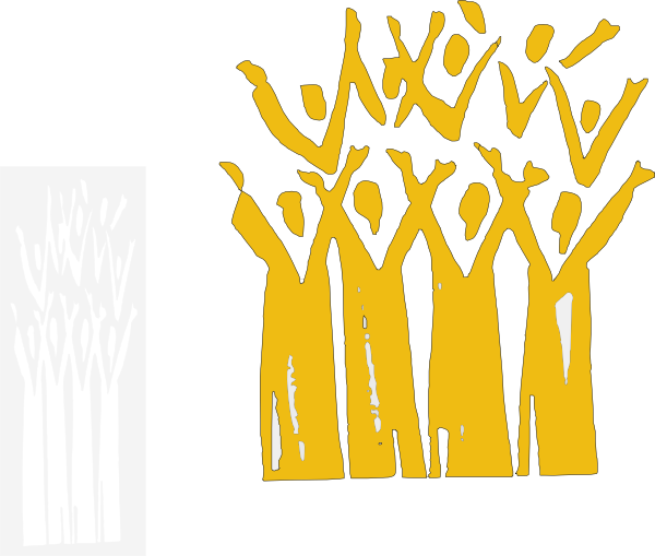 Gold Choir Clip Art - Black Choir (600x509)