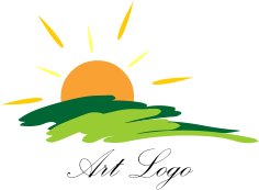 Art Sun Rise Vector Logo Download - Chacara (389x346)