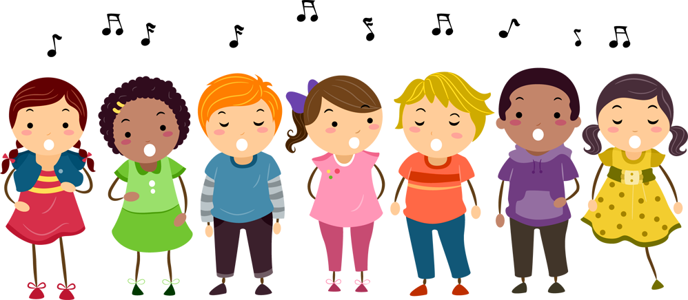 Choir Picture - Kids Singing Clipart (998x436)