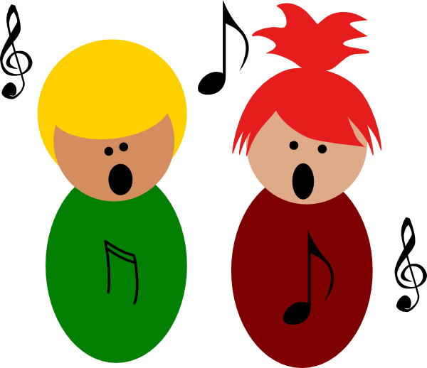 Children Singing3 Clip Art - Children Singing Clipart (600x518)