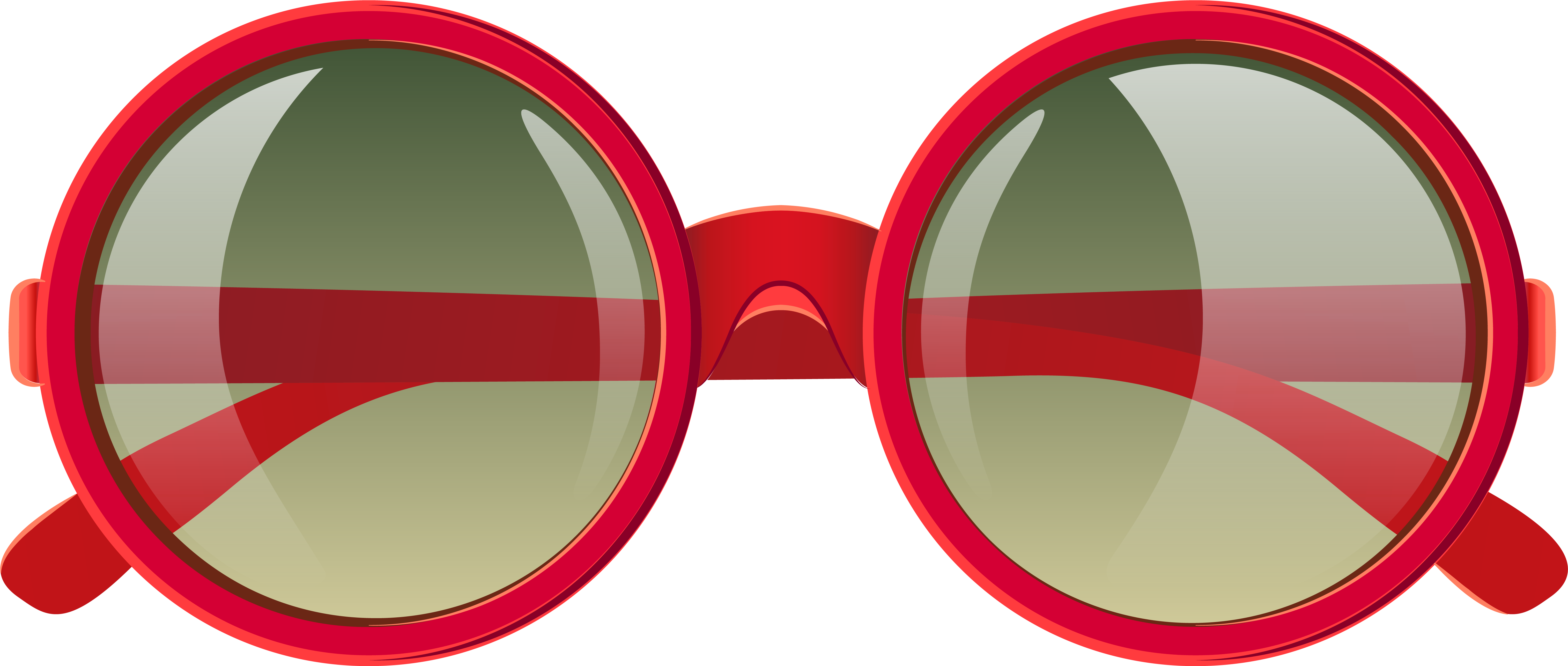 Cute Red Sunglasses Png Clipart Image - Red Sunglasses Png (6287x2669)
