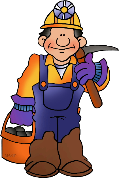 Free United States Clip Art By Phillip Martin, State - Miner Clipart (439x648)