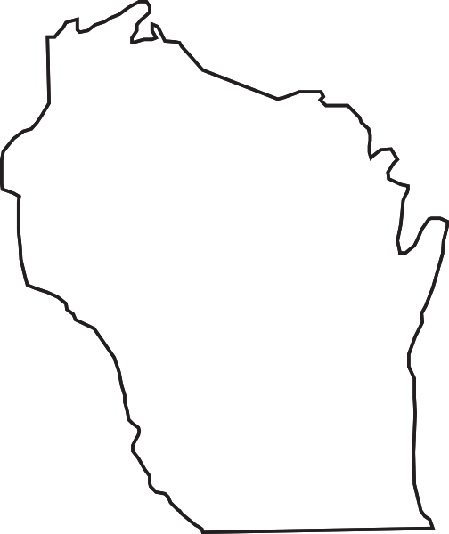 Wisconsin State Outline Vector (504x600)