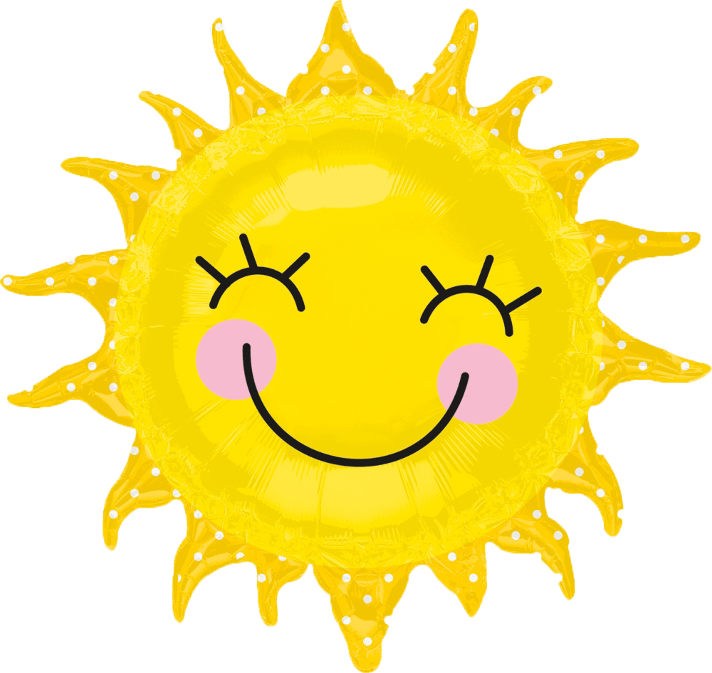 Smiley Sunshine Sun Balloon - Sun Balloon (1000x945)