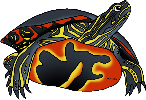State Reptile Of Illinois - Michigan State Reptile Painted Turtle (648x437)