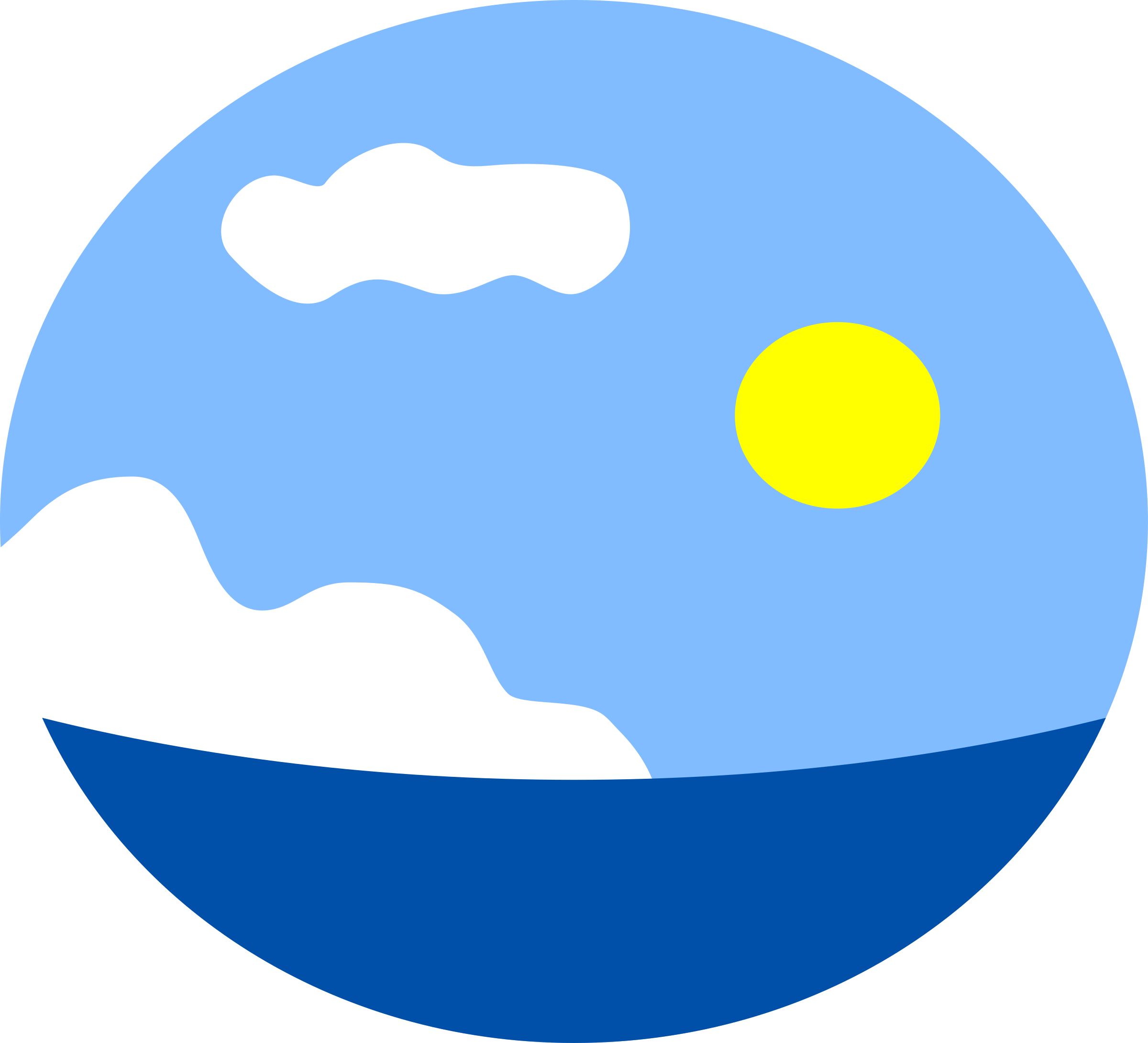 Clipart - Sky And Sea Clipart (2400x2179)