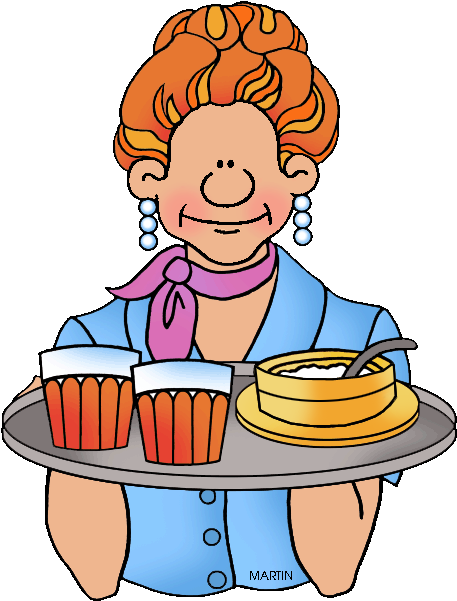 Georgia State Prepared Food - Waitress Clip Art (485x648)