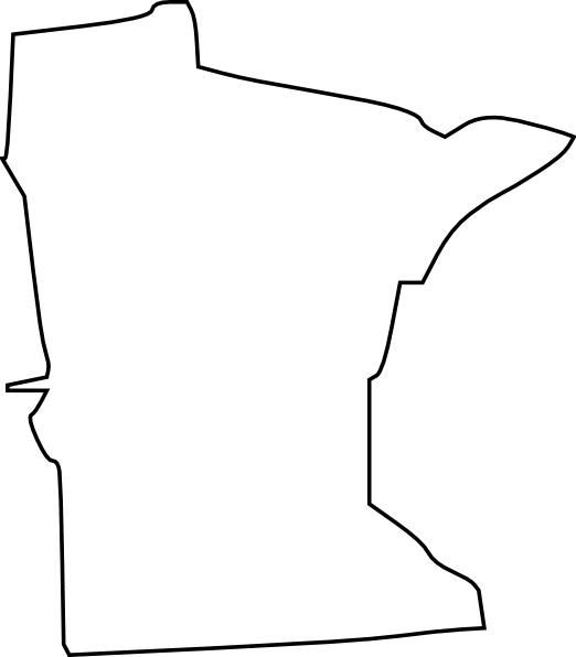 White Minnesota State Clip Art - Minnesota (522x596)