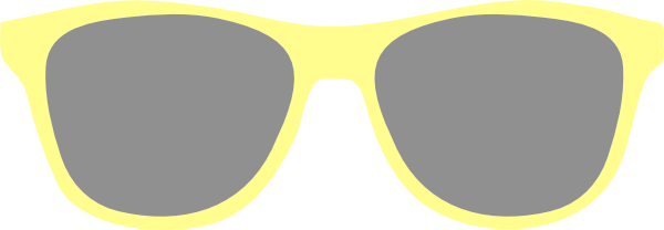 Yellow - Sunglasses Clipart Grey (600x208)