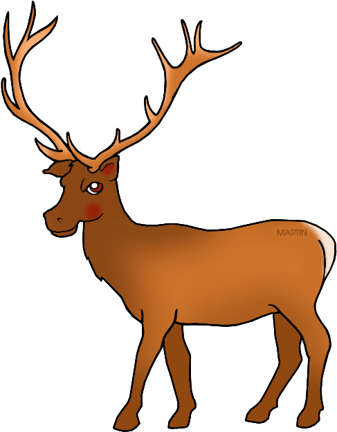 Elk Free United States Clip Art By Phillip Martin Utah - State Animal For Utah (528x648)