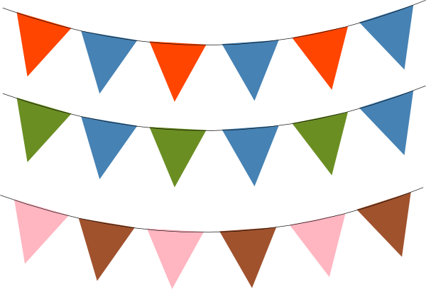 Free Pennant Flag Clipart - Blue Flag Banner Png (600x408)