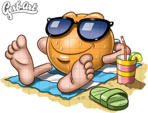 Smiley-sunbathing - Sunbathing Smiley (500x400)