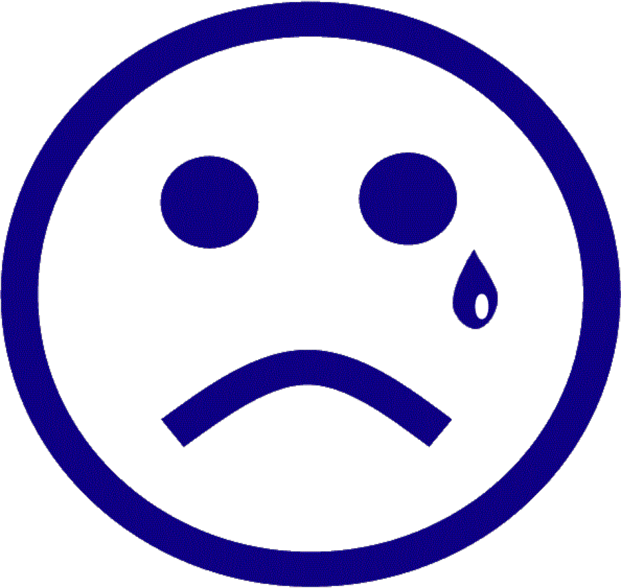 Sad Face Images - Sad Face With A Tear (900x853)