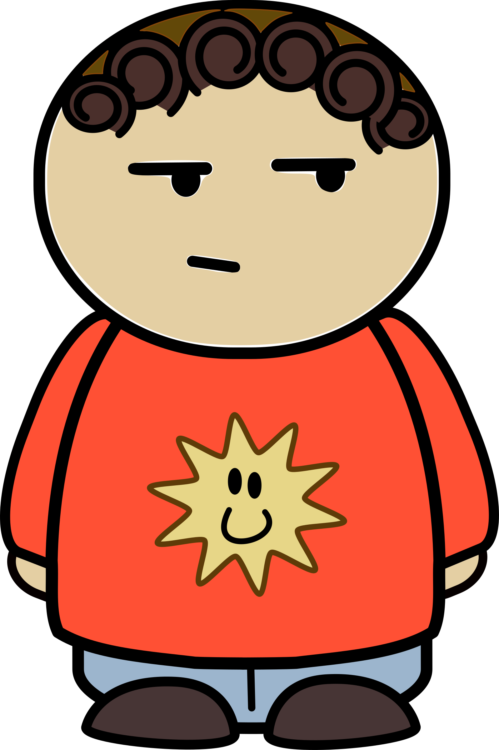 Leotard Cliparts - Sad Character (1597x2400)