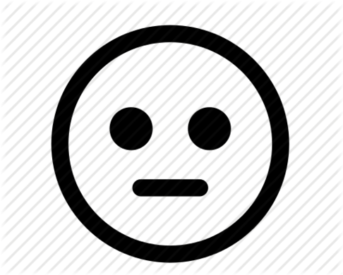 Neutral Face Cliparts - Sad Face Icon Vector (486x390)