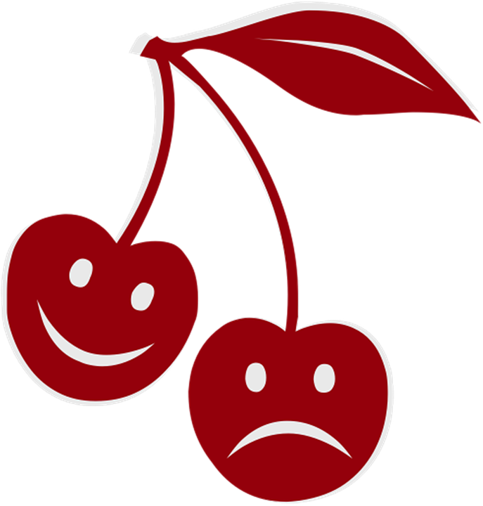 Happy Sad Cherry Feelings Emotions Face Smile - My Cherry Cherries Shirt (687x720)