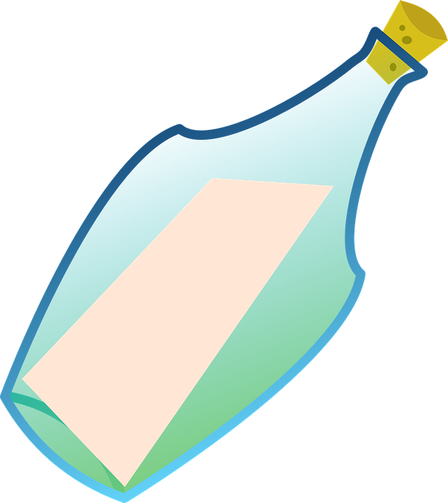 Free Vector Graphic - Message In A Bottle Clip Art (642x720)