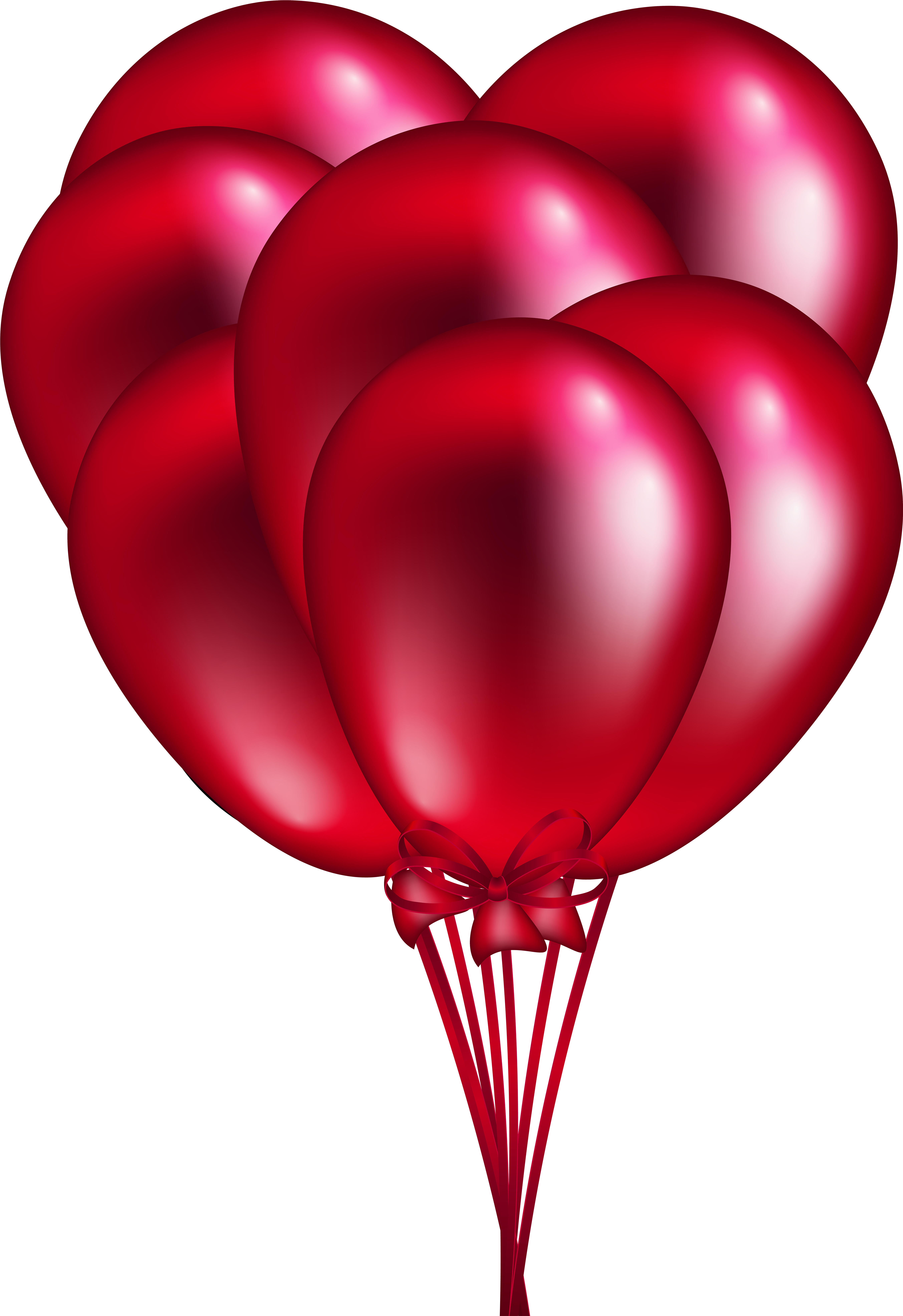Red Balloon Bunch Png Clip Art - Red Balloons Clip Art (5558x8000)