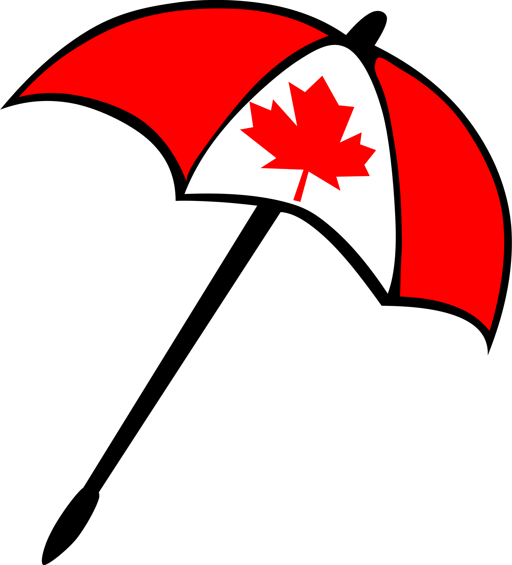 Clipart Umbrella Canada - Beach Umbrella Clip Art (2174x2400)