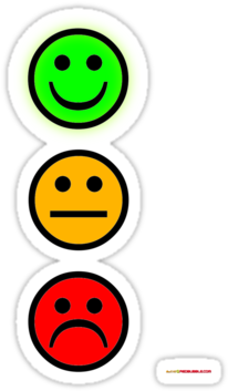 Traffic Light Clipart Face - Traffic Light Smiley (375x360)
