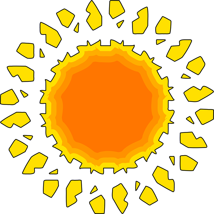 Sun, Bright, Shining, Simplification - Sun Set Png Transparent Background (720x720)
